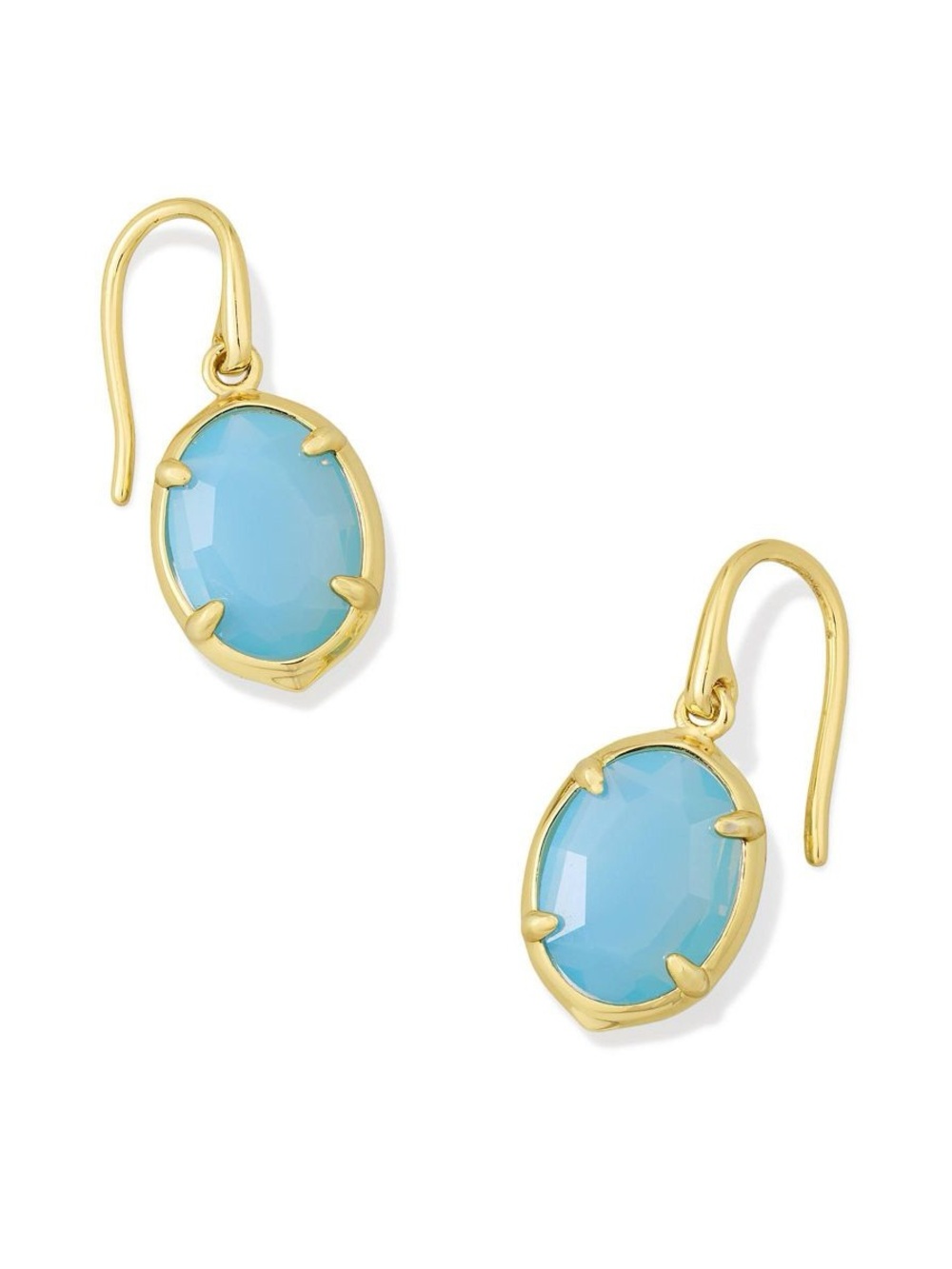 Kendra Scott Henley Drop Earrings - Light Blue/Gold